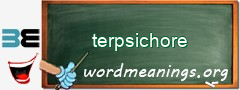 WordMeaning blackboard for terpsichore